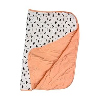Bubble Baby Quilted Blanket Peach Chinchilla Bamboo Viscose Woodland 34"x25"